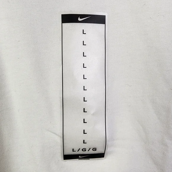 Nike Crop Top Long Sleeve White Shirt Women's L NWT MSRP $45 - Picture 6 of 10